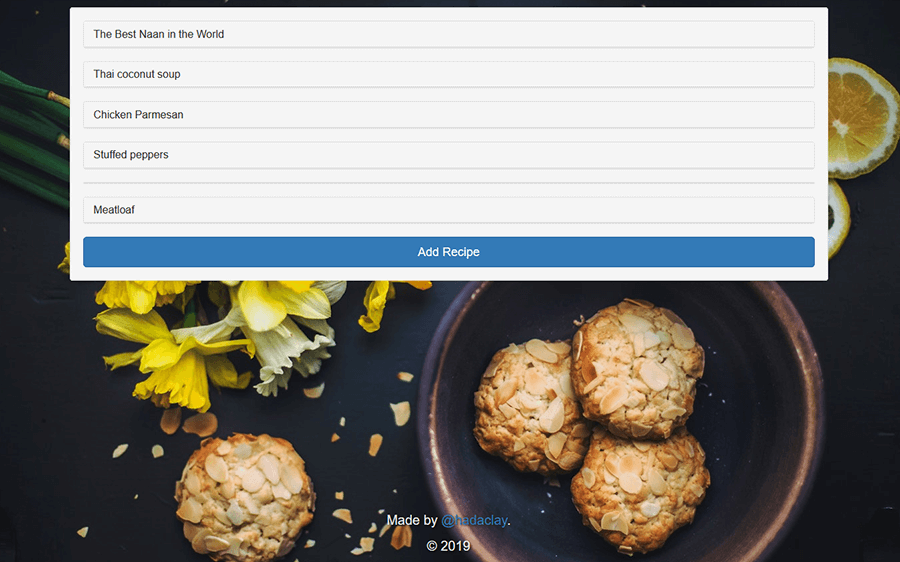 React Recipe Box image